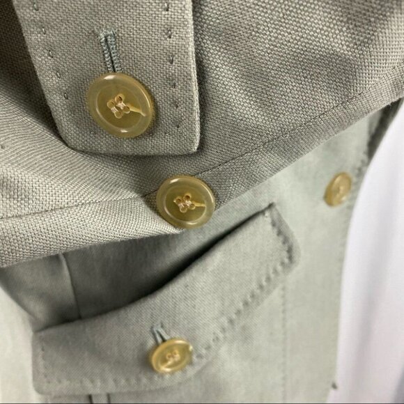 Talbots Women's NWT Green Linen One Button Business Casual Blazer Size 6P/C35 - Picture 6 of 7